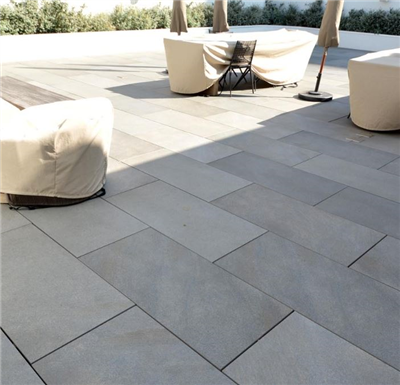 검은 화강암 조약돌 포장기 외부 화강암 포장기